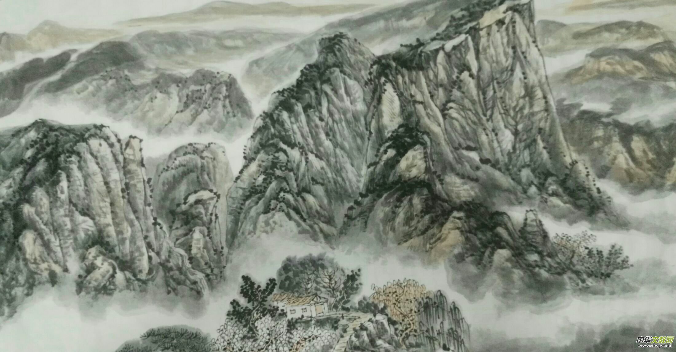 画家靳军与恩师陈培伦携手笔会 画家靳军与恩师陈培伦携手笔会