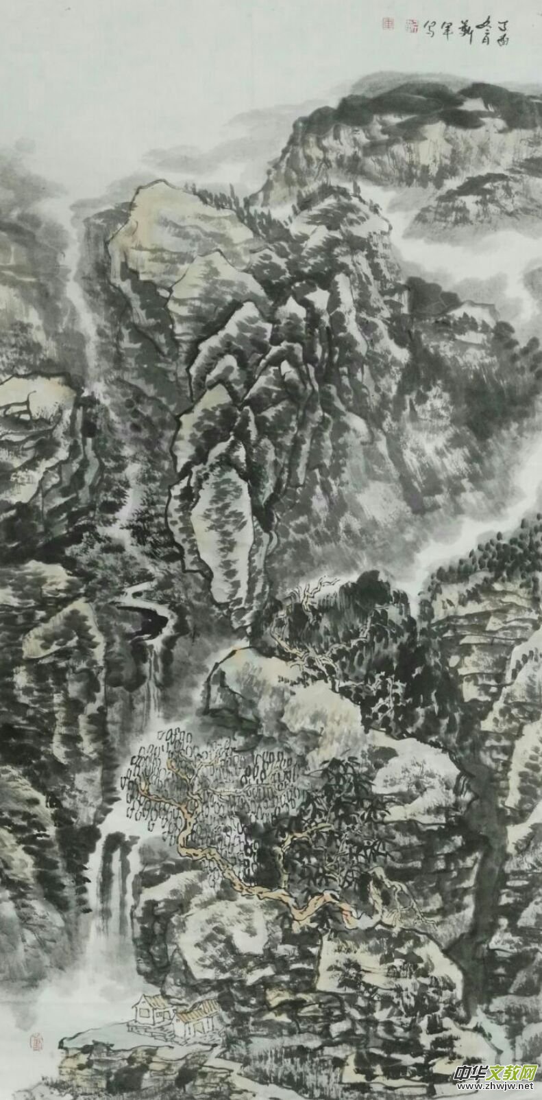 画家靳军与恩师陈培伦携手笔会 画家靳军与恩师陈培伦携手笔会