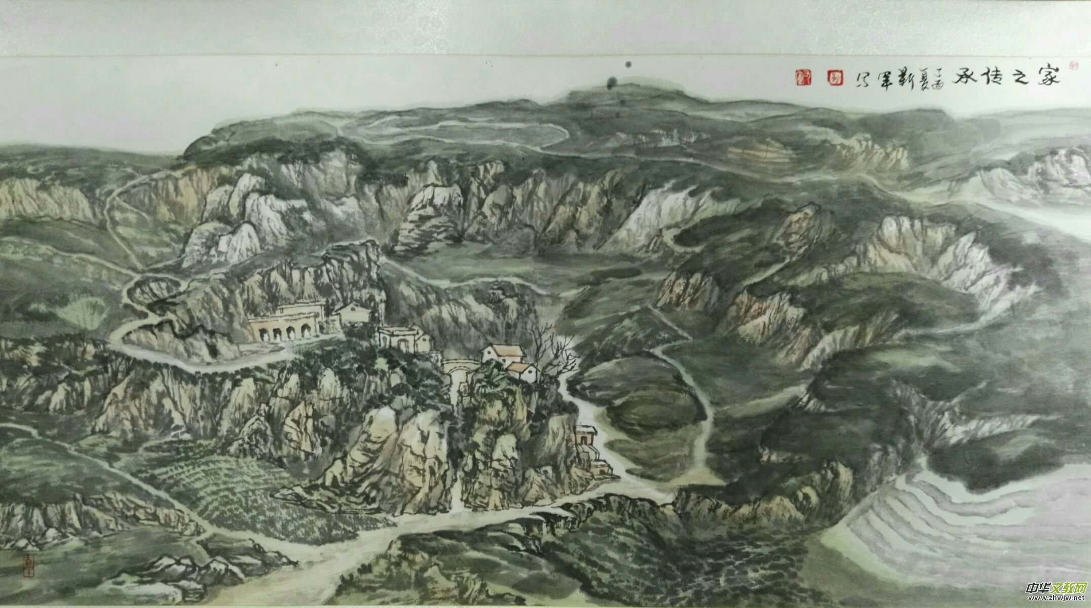 画家靳军与恩师陈培伦携手笔会 画家靳军与恩师陈培伦携手笔会