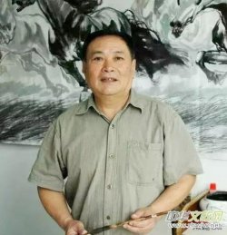 著名画家德凤山中国画蒙古马蒙古人新作品赏析